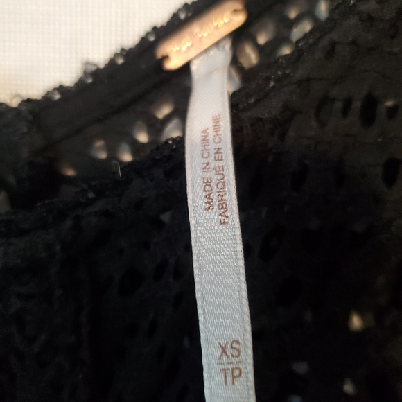 Free People Crochet Black Mini Dress XS - Picture 10 of 10